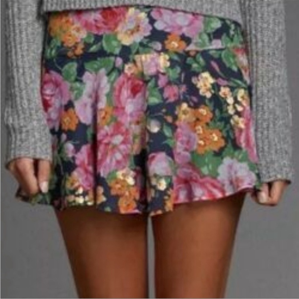 New Abercrombie & Fitch Vintage Y2K Flare Mini Skirt - 0 - Floral